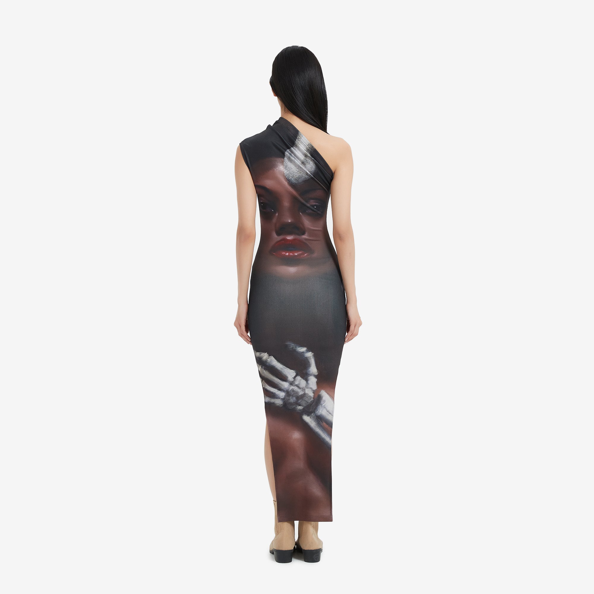 DESERT CRUCIFIX SCULPTING MIDI UNI DRESS