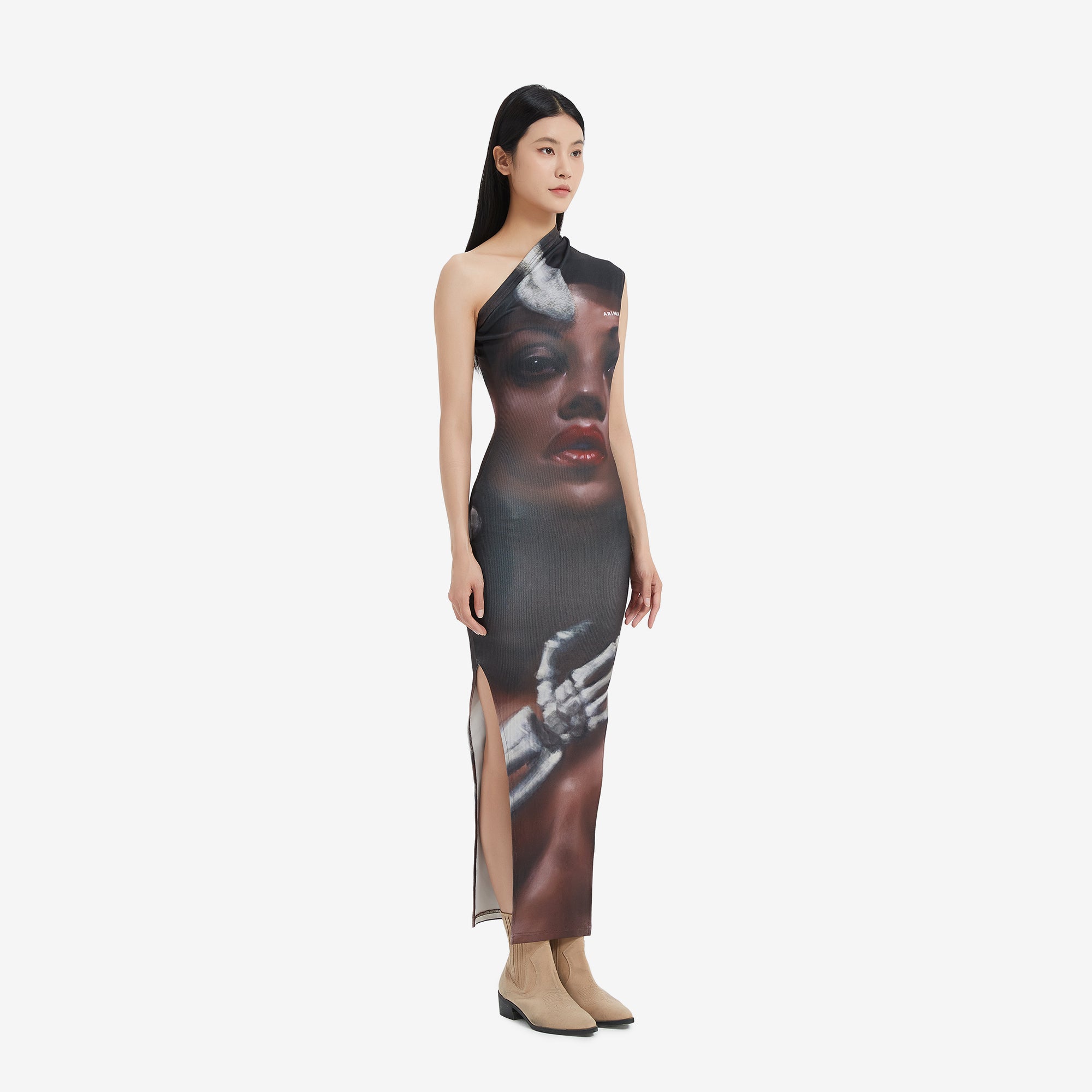 DESERT CRUCIFIX SCULPTING MIDI UNI DRESS