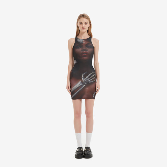 DESERT CRUCIFIX SCULPTING MINI DRESS