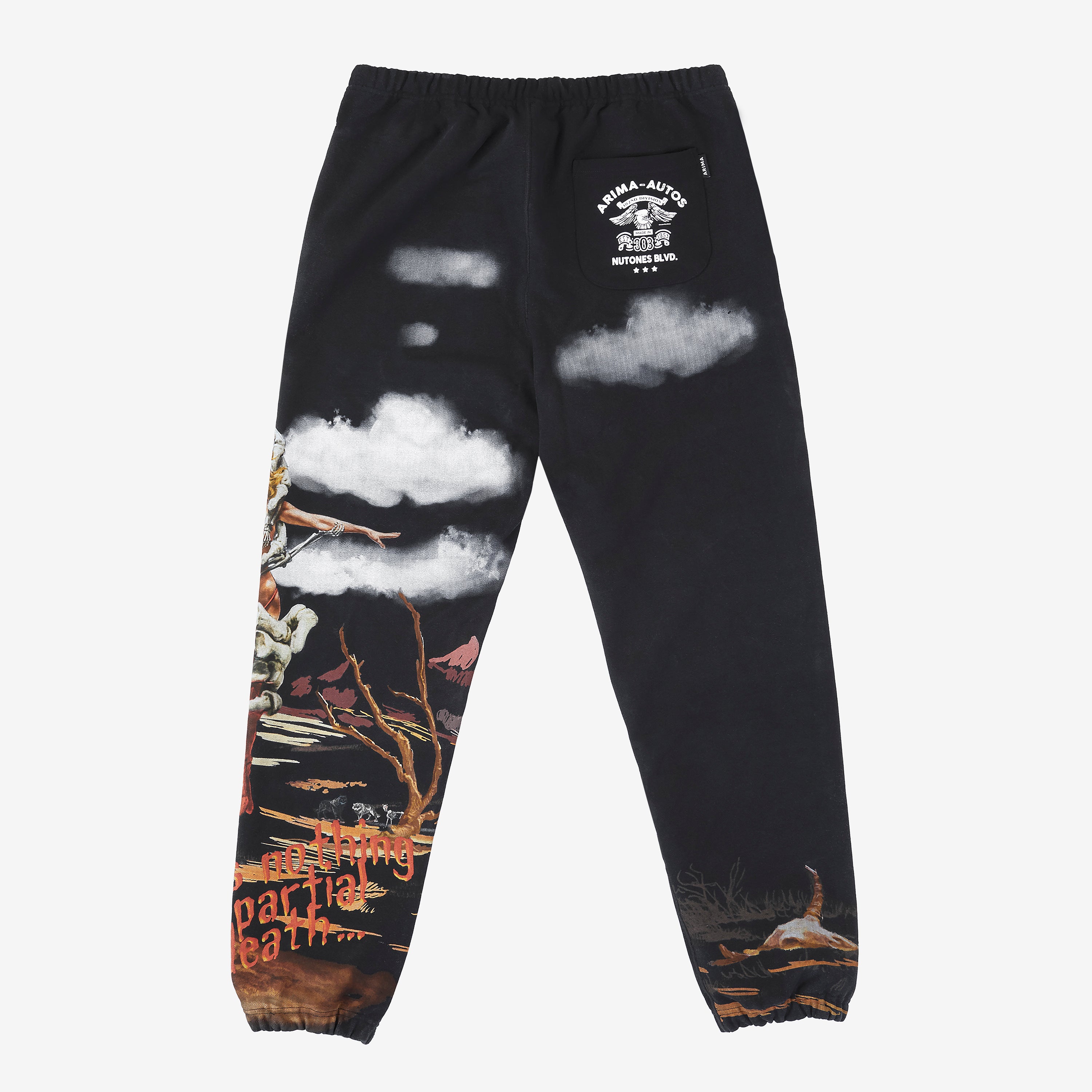 DESERT CRUCIFIX SWEATPANTS - BLACK